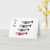 GEBURTSTAG IHRER HORN-GRUPPE KARTE (Gelbe Blume)