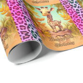 Geburtstag im Alter 4 Geschenkpapier (Rolleneckpunkt)