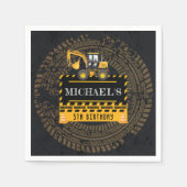 Geburtstag im Bau Personalisiert Serviette (Vorderseite)