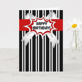 Geburtstag im Comic-Stil mit Rot Karte