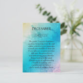 Geburtstag im Dezember Postkarte (Stehend Vorderseite)