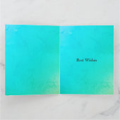 Geburtstag im Dezember Türkis Gruß Karte (Innenseite)