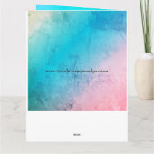 Geburtstag im Dezember Türkis Gruß Karte (Rückseite)