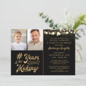 Geburtstag im Foto "MAKING String Lights" Einladung (Stehend Vorderseite)