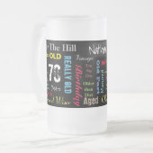 Geburtstag im Graffiti-Stil Mattglas Bierglas (Vorderseite Links)