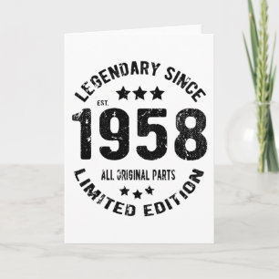 Geburtstag im Jahr 1958 Vintage Karte