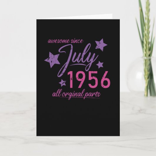 Geburtstag im Juli 1956 Karte (Vorderseite)