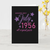 Geburtstag im Juli 1956 Karte (Gelbe Blume)