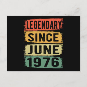 Geburtstag im Juni 1976 Postkarte