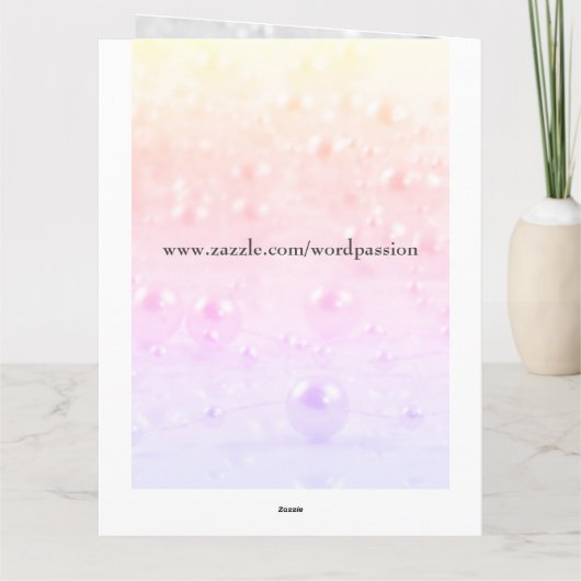 Geburtstag im Juni Pearl Gruß Karte (Rückseite)