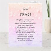 Geburtstag im Juni Pearl Gruß Karte (Vorderseite)