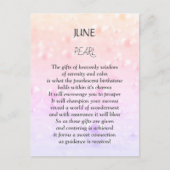 Geburtstag im Juni Pearl  Postkarte (Vorderseite)