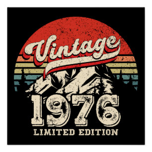 Geburtstag im Retro-Stil 1976 50. Outdoor-Bday Poster