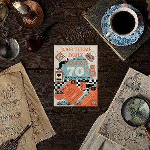 Geburtstag im Stil der 50er Einladung