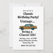 Geburtstag im Stil eines Vintage-Klassikers Einladung (Vorderseite)