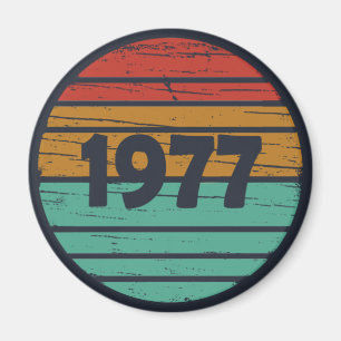 Geburtstag im Vintage-Stil von 1977 Magnet