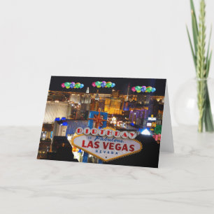 GEBURTSTAG IN DER FABULOUS LAS VEGAS Card Karte