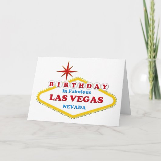 Geburtstag in Fabulous Las Vegas Card Karte (Vorderseite)