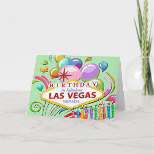 GEBURTSTAG IN FABULOUS LAS VEGAS CARD KARTE