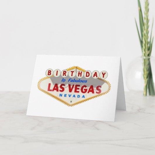GEBURTSTAG in Fabulous Las Vegas Card Karte (Vorderseite)
