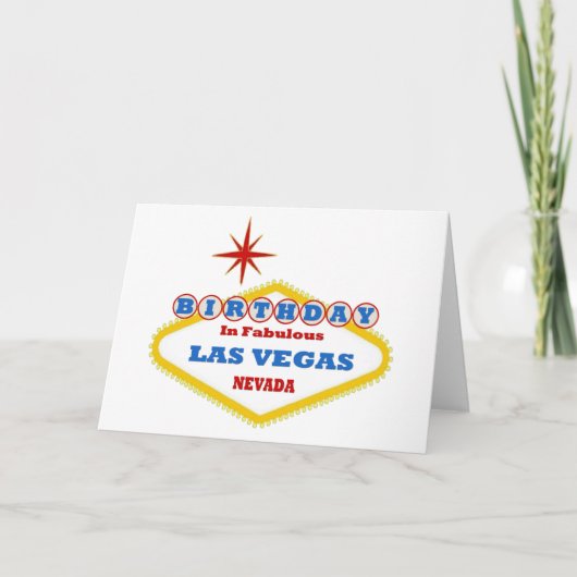 Geburtstag in Fabulous Las Vegas Card Karte (Vorderseite)