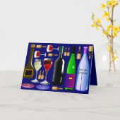 Geburtstag in Flaschen Karte (Gelbe Blume)