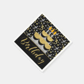 Geburtstag in Gold und Silber im Schwarzen Serviette (Ecke)