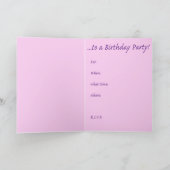 GEBURTSTAG in PINK Einladung (Innenseite)