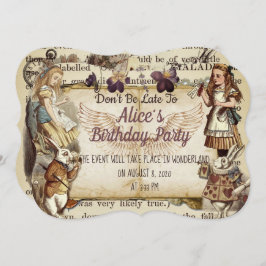 Geburtstag in Wonderland Einladung