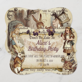 Geburtstag in Wonderland Einladung
