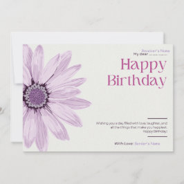 Geburtstag individualisierbare digitale Blume Feiertagskarte