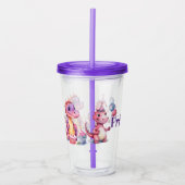 Geburtstag individualisieren Dinosaurier Acryltrinkbecher (Vorderseite)