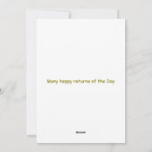 Geburtstag individuell anpassbare digitale Blüte Feiertagskarte (Rückseite)