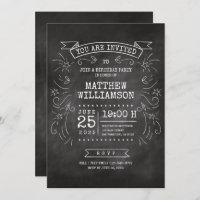 Geburtstag individuell anpassbarer Chalkboard