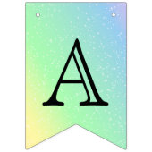 Geburtstag individuell gestalten - Pastel Rainbow Wimpelkette (Zweite Fahne)