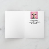 Geburtstag Individuelle Name Fun Kuh Tier Karte (Innenseite)