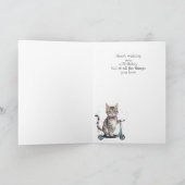 Geburtstag Individuelle Name Spaß Niedlich Katzenk Karte (Innenseite)