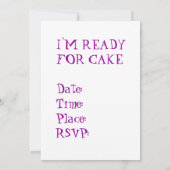 Geburtstag Invations Einladung (Rückseite)