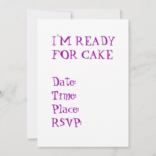 Geburtstag Invations Einladung (Rückseite)