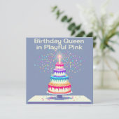 GEBURTSTAG INVITATONKARTE EINLADUNG (Stehend Vorderseite)