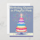 GEBURTSTAG INVITATONKARTE EINLADUNGSPOSTKARTE (Vorne/Hinten)