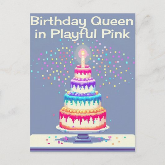 GEBURTSTAG INVITATONKARTE EINLADUNGSPOSTKARTE (Vorderseite)