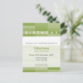 GEBURTSTAG INVITE :: moderne rechteckige Tafel 5 Einladungspostkarte (Stehend Vorderseite)