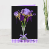 Geburtstag Iris Bouquet in Stemware Karte (Vorderseite)