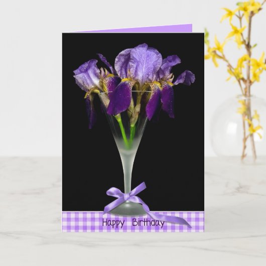 Geburtstag Iris Bouquet in Stemware Karte (Gelbe Blume)
