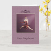 Geburtstag, Italiener, Buon Compleanno, Ballerina Karte (Gelbe Blume)