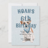 Geburtstag Jack Russell Dog Age Blue Geburtstag Einladung (Vorderseite)