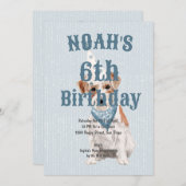 Geburtstag Jack Russell Dog Age Blue Geburtstag Einladung (Vorne/Hinten)