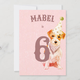 Geburtstag Jack Russell Dog Age Pink Geburtstag Einladung
