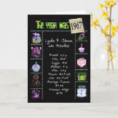 Geburtstag Jahr 1967 Fun Trivia Fakten Karte (Gelbe Blume)